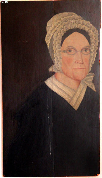 Portrait with severed right edge at Judson House. Stratford, CT.