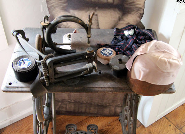 Sewing machine for hats at Danbury Museum & Historical Society. Danbury, CT.
