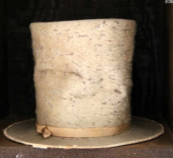 Felt stove-pipe hat at Danbury Museum & Historical Society. Danbury, CT.