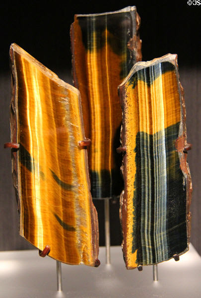 Tiber's Eye samples in mineral collection at Yale Peabody Museum. New Haven, CT.