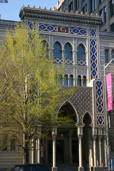 Moorish-style ALMAS shrine (1315 K St. NW) on Franklin Square. Washington, DC.