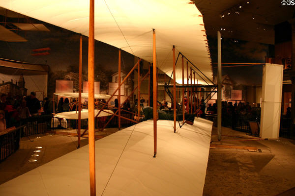 Wright Brothers' plane wingspan in Air & Space Museum. Washington, DC.