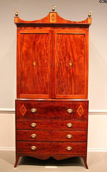 Clothes press (1790-1815) from New York at National Gallery of Art. Washington, DC.