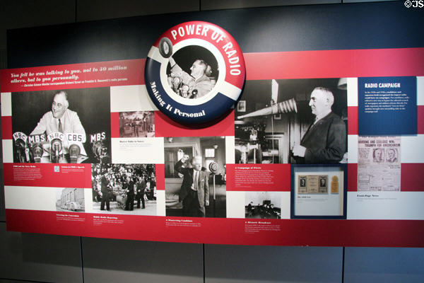 Presidential elections coverage display at Newseum. Washington, DC.