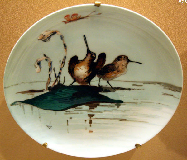 Rutherford & Lucy Hayes china (1880) by Theodore Russell Davis & made by Haviland & Co. of France at National Museum of American History. Washington, DC.