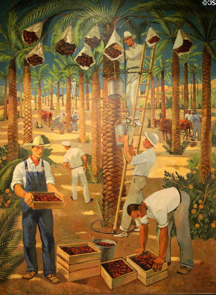 Picking dates mural (1938) by Nicolai Cikovsky at Interior Department. Washington, DC.