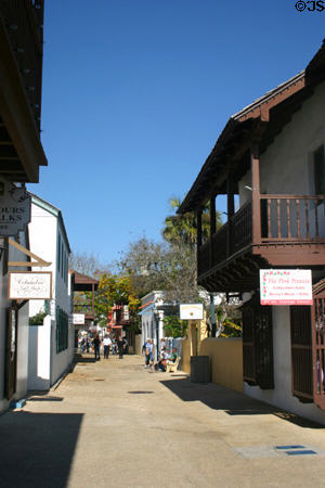 Narrow St. George Street. St Augustine, FL.