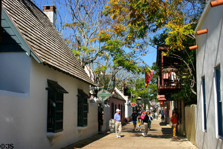 Narrow St. George Street. St Augustine, FL.