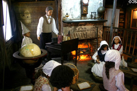 Oldest Wooden Schoolhouse interior configured as in the 19th C. St Augustine, FL.