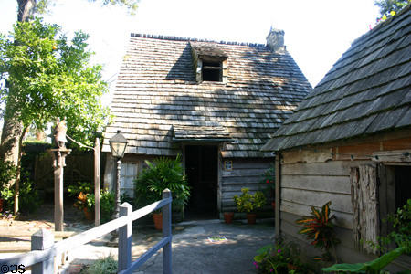 Back yard of Oldest Wooden Schoolhouse. St Augustine, FL.
