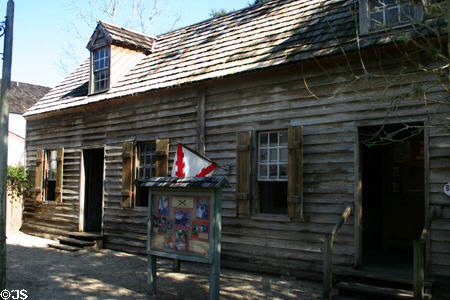 Entrance building of Colonial Spanish Quarter Museum. St Augustine, FL.