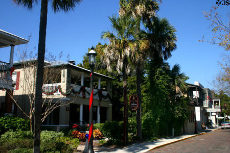 Streetscape of old St. Augustine. St Augustine, FL.