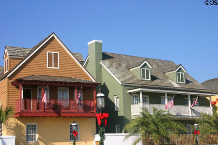 Antique style infill of hotel on Menendez Avenue. St Augustine, FL.