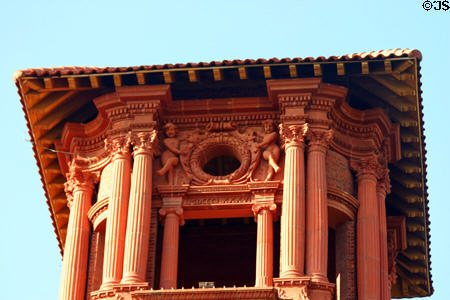 Detail of tower of Alcazar Hotel. St Augustine, FL.