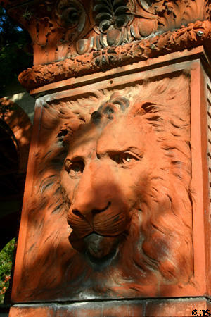 Detail of lion on Alcazar Hotel. St Augustine, FL.