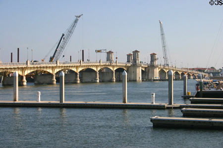 Bridge of Lions over Matanzas River. St Augustine, FL.