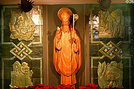Tile work tribute to St Patrick in St Augustine Cathedral. St Augustine, FL.