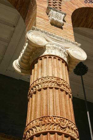 Fluted column of Memorial Presbyterian Church. St Augustine, FL.