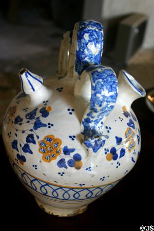 Majolica pottery pitcher in The Oldest House. St Augustine, FL.