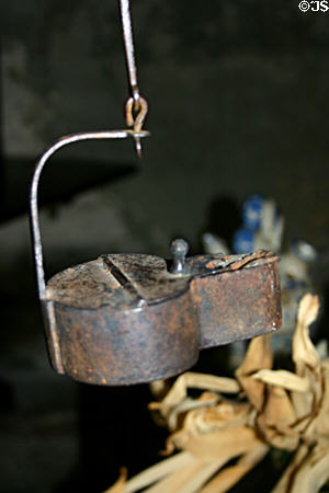 Hanging Betty oil lamp in The Oldest House. St Augustine, FL.