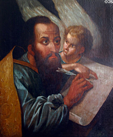 Painting of Evangelist St Matthew in The Oldest House. St Augustine, FL.
