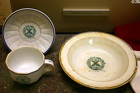 China from ships of Confederate Navy in museum of The Oldest House. St Augustine, FL.