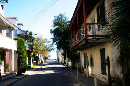 Looking toward river from Fernandez-Llambias House. St Augustine, FL. On National Register.
