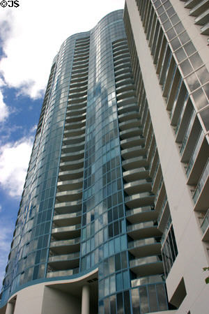 Las Olas River House facade details. Fort Lauderdale, FL.