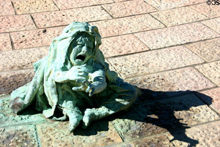 Child in distress at Holocaust Memorial. Miami Beach, FL.