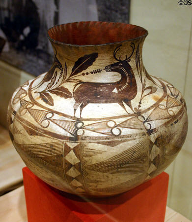 Southwestern US Pueblo clay pot (c1875) at Historical Museum of Southern Florida. Miami, FL.