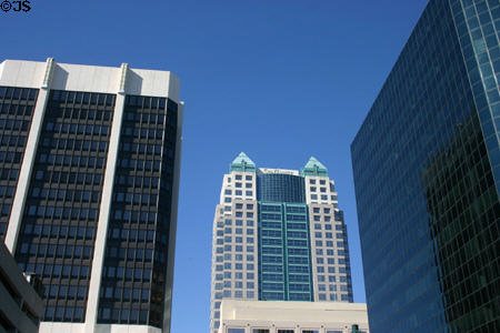 Skyscraper skyline of Orlando. Orlando, FL.