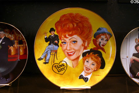 "I Love Lucy" commemorative plate in Lucille Ball memorial at Universal Studios. Orlando, FL.