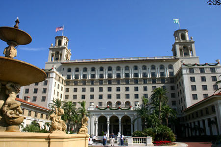 Facade of The Breakers Palm Beach. Palm Beach, FL.