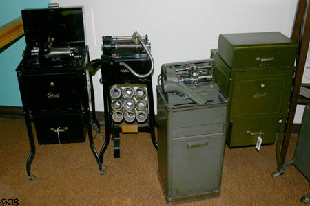 Ediphone office dictation machines at Edison Estate Museum. Fort Myers, FL.
