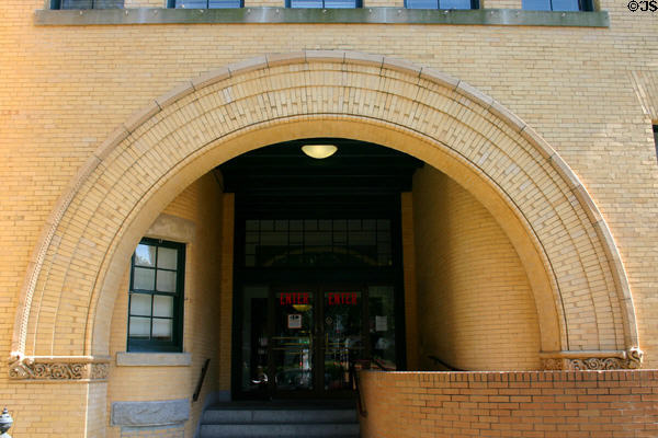 Arched portal of Chatham County Courthouse. Savannah, GA.