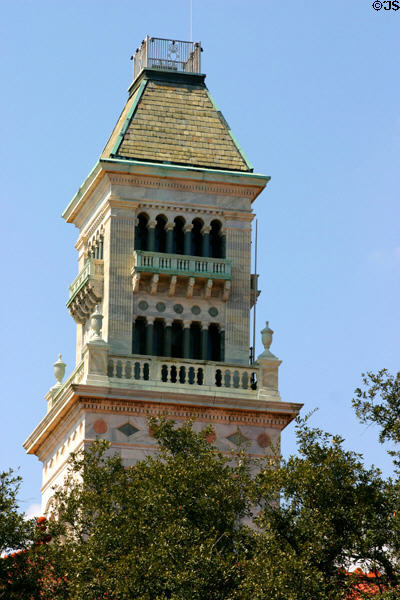 Tower of United States Post Office & Courthouse. Savannah, GA.