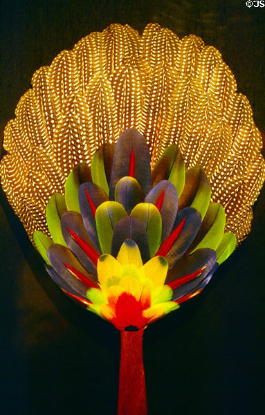 Feather fan art at Hilton Waikoloa Village. Big Island of Hawaii, HI.