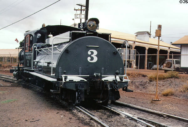 Locomotive of sugar cane train at Lahaina. Maui, HI.