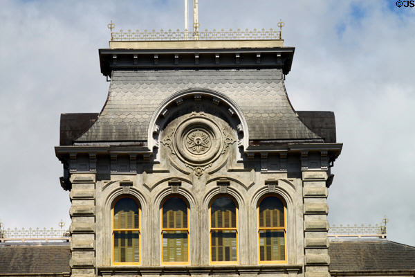 Tower detail of 'lolani Palace. Honolulu, HI.