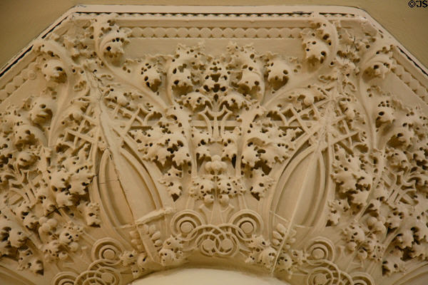 Ceiling scrollwork in Van Allen Dry Goods Store. Clinton, IA.