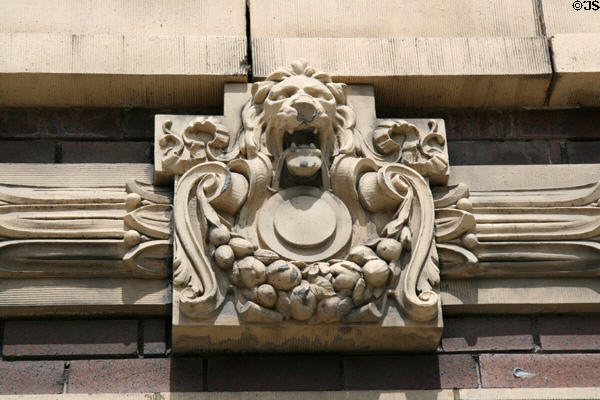 Lion detail of Hotel Yellowstone. Pocatello, ID.