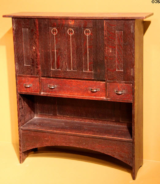 Drop-front desk (1903-4) by Harvey Ellis of Craftsman Workshops, Eastwood, NY at Art Institute of Chicago. Chicago, IL.