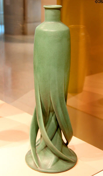 Earthenware vase (c1905) by Fritz Albert for American Terra Cotta & Ceramic Co. at Art Institute of Chicago. Chicago, IL.