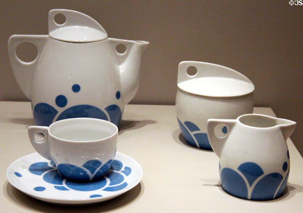 Porcelain coffee service (1901-2) by Jutta Sika for Wiener Porzellan-Manufaktur of Vienna, Austria at Art Institute of Chicago. Chicago, IL.