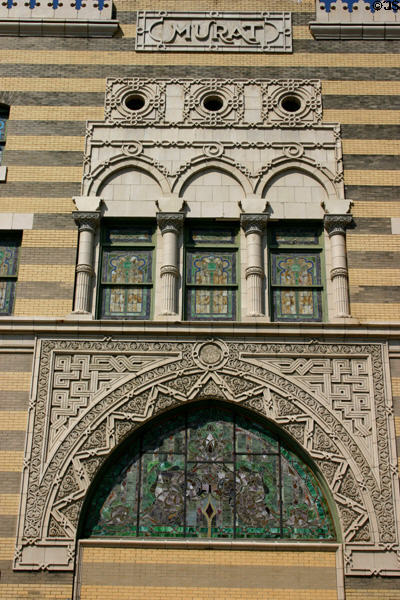 Patterns & stained glass of Murat Shrine Club. Indianapolis, IN.