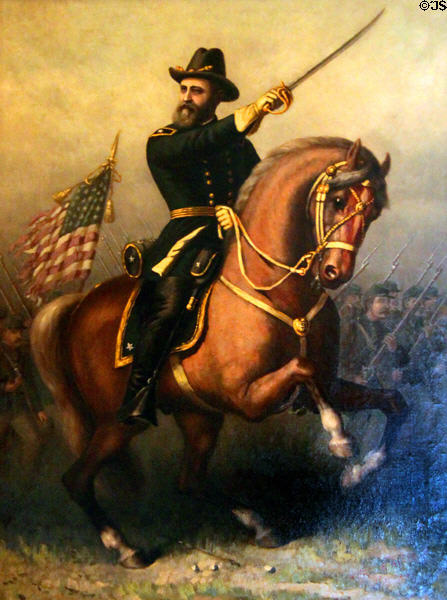 Gen. Benjamin Harrison in Civil War uniform portrait by Kurz & Allison of Chicago at Benjamin Harrison Presidential Site. Indianapolis, IN.
