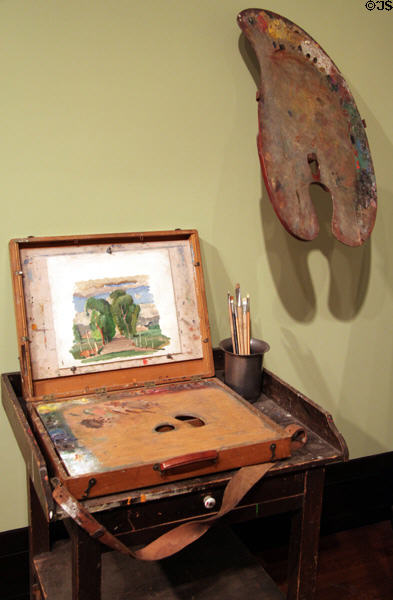 Pallets of Victor Higgins at Eiteljorg Museum. Indianapolis, IN.