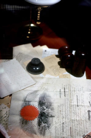 Objects which belonged to Abraham Lincoln at now closed Lincoln Museum & Library. Fort Wayne, IN.