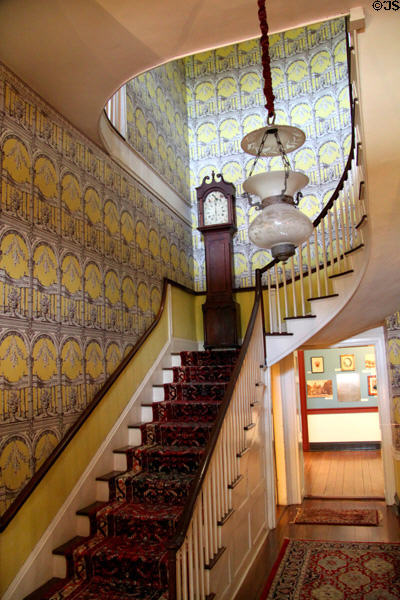 Front hall & staircase in Grouseland. Vincennes, IN.
