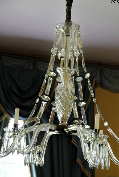 Chandelier in Counsel room at Grouseland. Vincennes, IN.